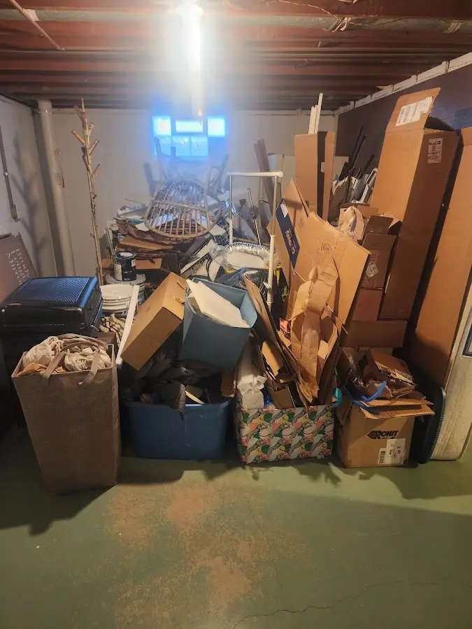 Roll-off dumpster container at job site for 20 Yard Dumpster Rental in Shamong